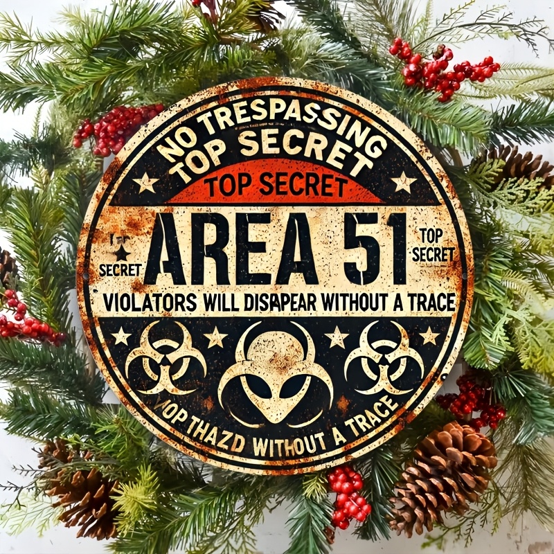 Vintage Area 51 Metal Wall Sig - Home Office Or 评论和价格