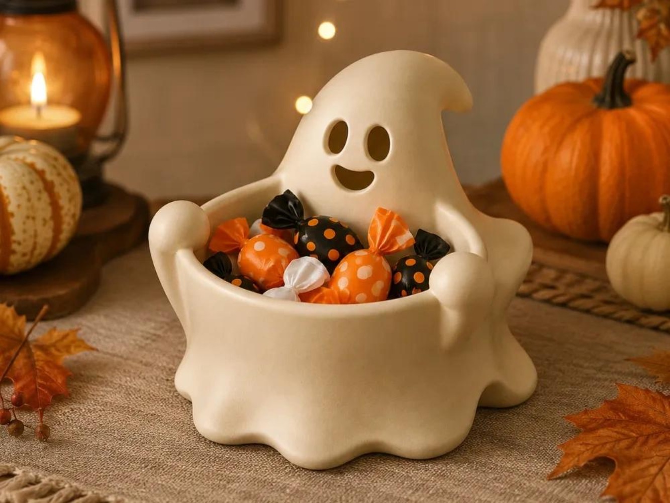 Halloween Cute Ghost Candy Bow - Home Office Or 评论和价格