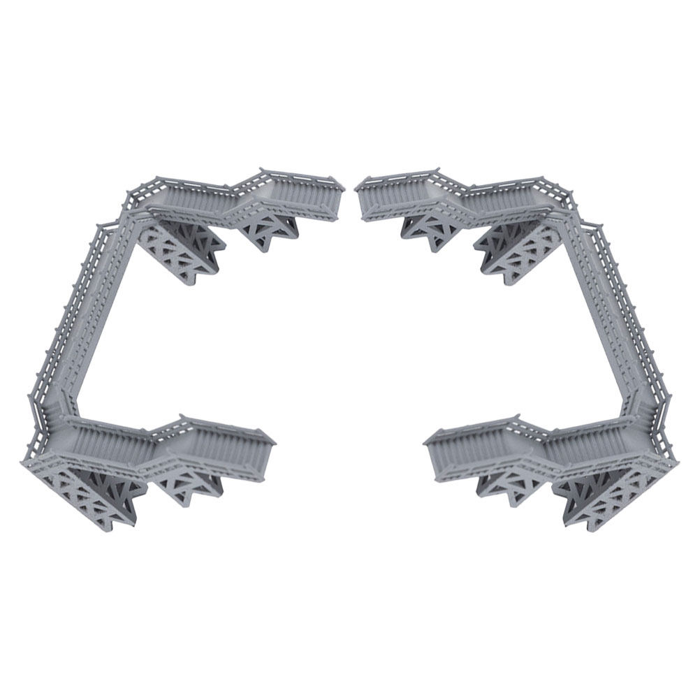 2Pcs 1:87 Scale Footbridge Min - Home Office Layout 评论和价格